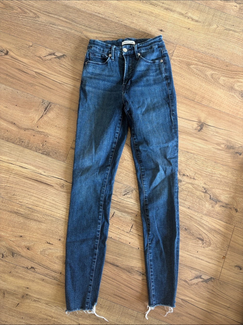 Good American Dark Blue High-Rise Skinny Jeans